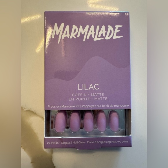 Marmalade Lilac Coffin Matte Nails - Picture 3 of 4